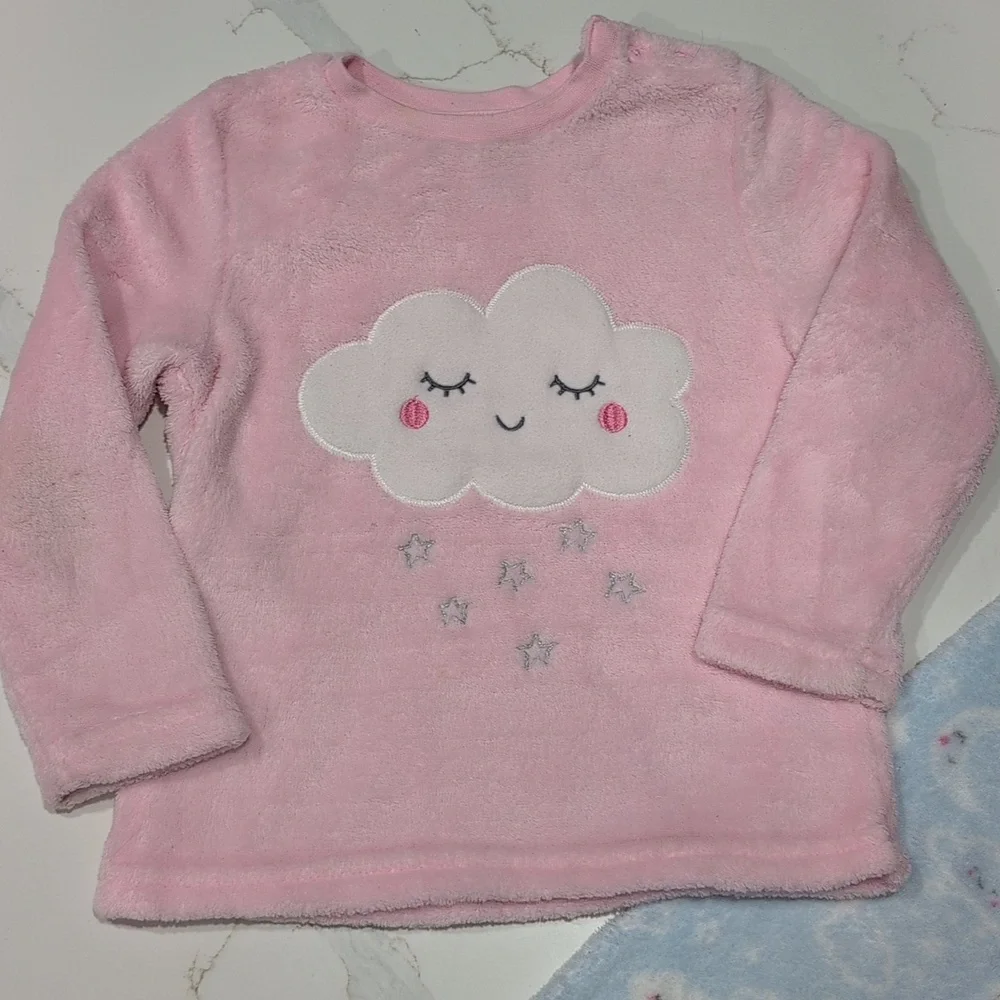 Primark Pink and Blue Cloud Pajama Set
